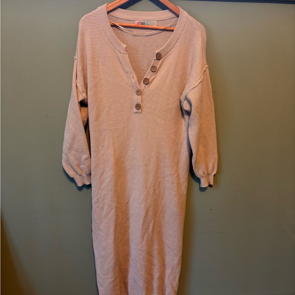 Free People Beige Maxi Dress